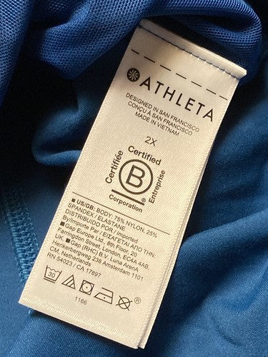 NWT Athleta Salutation Jacket Size 2X Full Zip Blue MSRP $129 Powervita Fabric - Picture 7 of 13