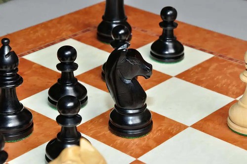 The Modern Chess Set - Pieces Only - 3.75" King - Ebonized Boxwood - Picture 11 of 12