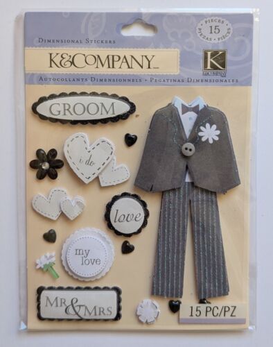 Handsome Groom Wedding Scrapbooking Stickers by K&Company