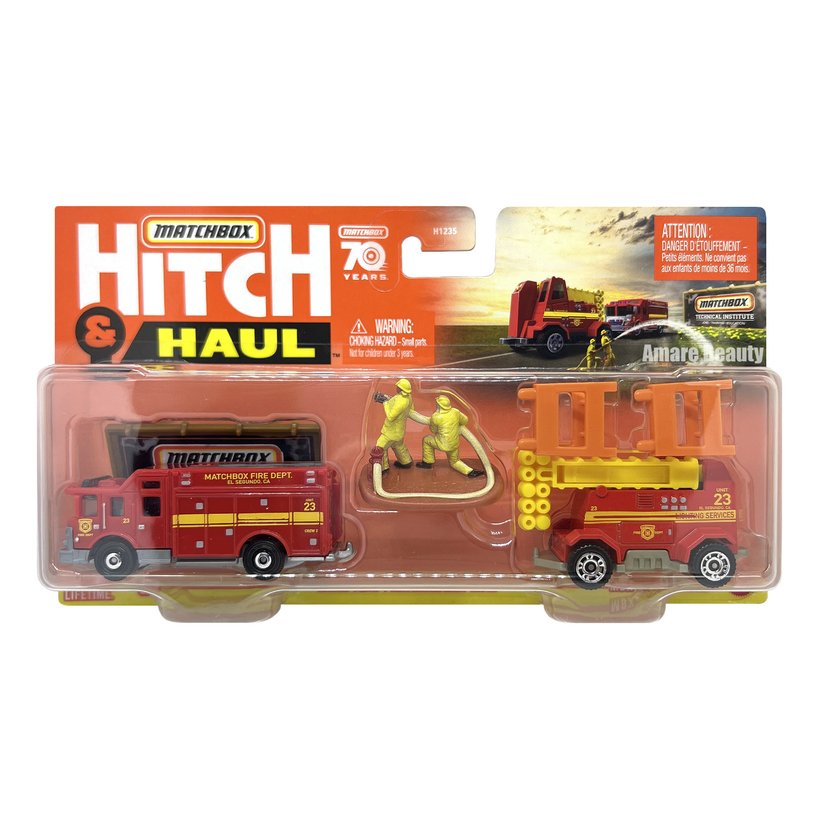 2023 Matchbox Hitch and Haul 70 Years MBX Fire Rescue Cuisine reunionnaise