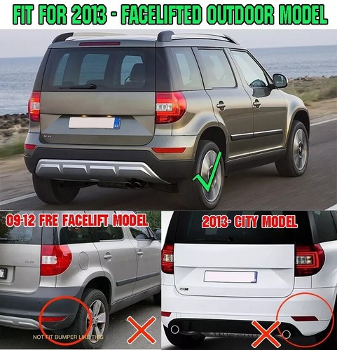 Genuine Full Set Molded Splash Guards Mud Flaps For 2014-2017 Skoda Yeti Outdoor - Picture 3 of 8