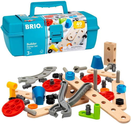 BRI34586 Starter Set, 49 Pieces Building Kit,Wood - Picture 5 of 12