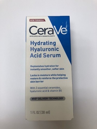 Suero de ácido hialurónico Cerave para rostro con vitamina B5 y ceramidas 1 oz