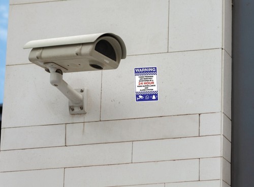 24HR SECURITY MONITORING 4PK Safety Sign OHS WHS 3m waterproof Vinyl 150x100mm - Picture 6 of 6