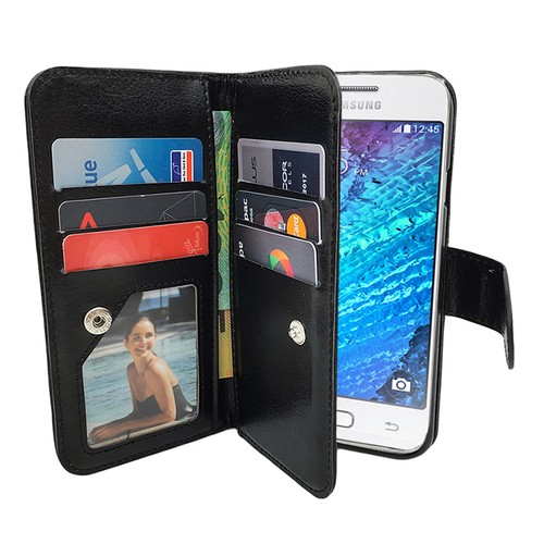 Leather Flip Case PU Wallet Stand Cover for Samsung Galaxy J1 2016 J16 & J100Y - Picture 6 of 20