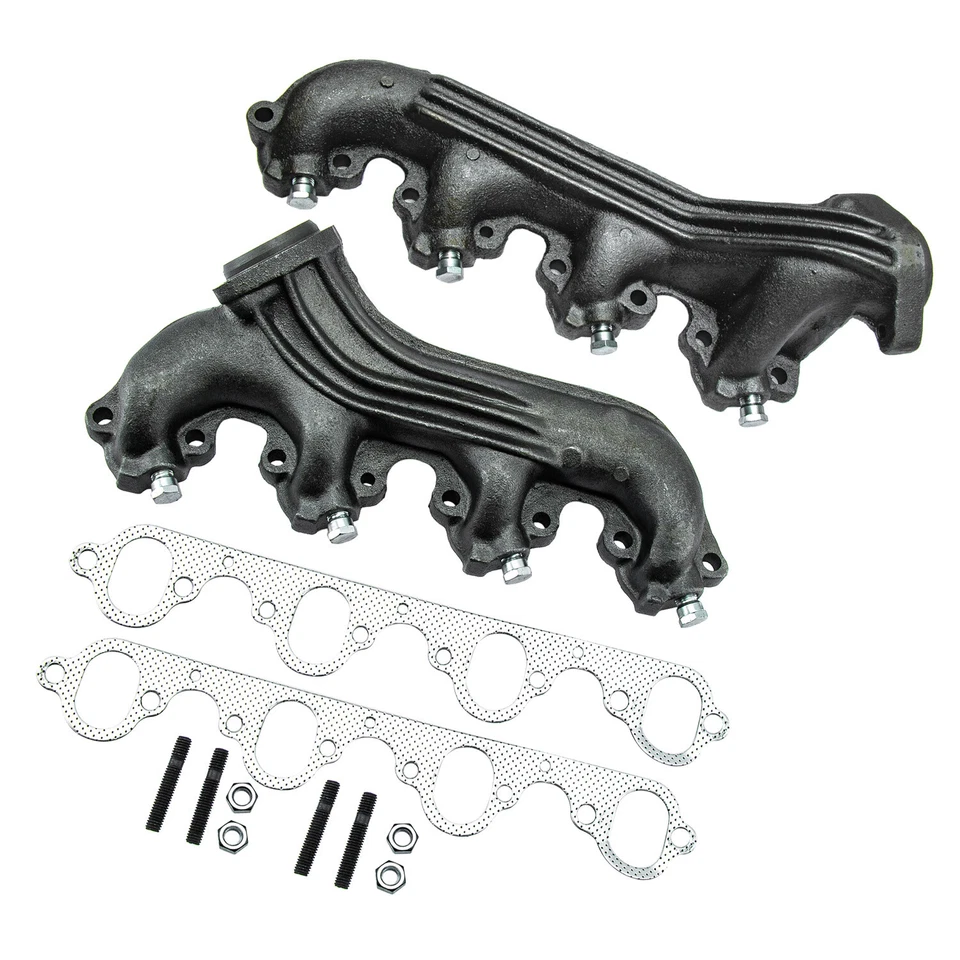 Par de coletores de escape conjunto para 80-87 Ford F-Series picape E-Series 7.5L V8 - Imagem 3 de 4