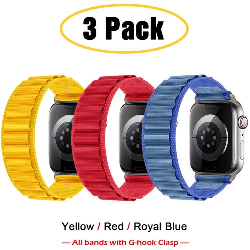 PACK de 3 para Apple Watch 9 8 7 6 5 SE Ultra 2 bandas Alpine Loop 44/41/45/49 mm deportivo - Imagen 11 de 18