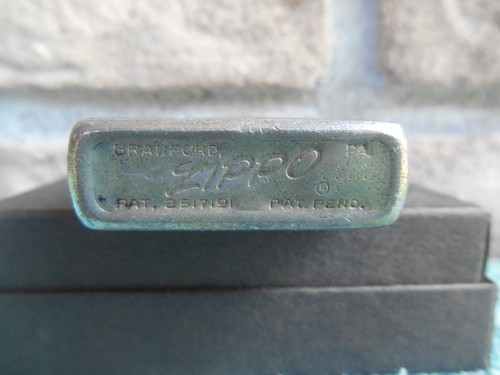VINTAGE 1958 ZIPPO PAT #2517191 FLIP TOP FLUID CHROME CIGARETTE LIGHTER - Picture 10 of 20
