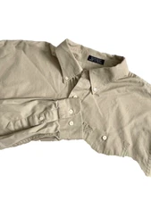 Cutter & Buck Mens L/S XL Light Tan Shirt w/Logo