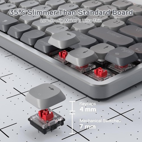 Redragon K652RGB PRO 3-modus 84 Tasten Gaming-Tastatur mit Al-Plate - Bild 6 von 10