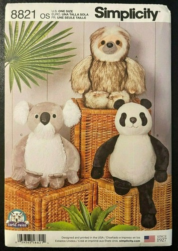 Simplicity 8821 (OSZ) | SEW PATTERN | Toys, Softies, Plush Animals - Picture 1 of 13
