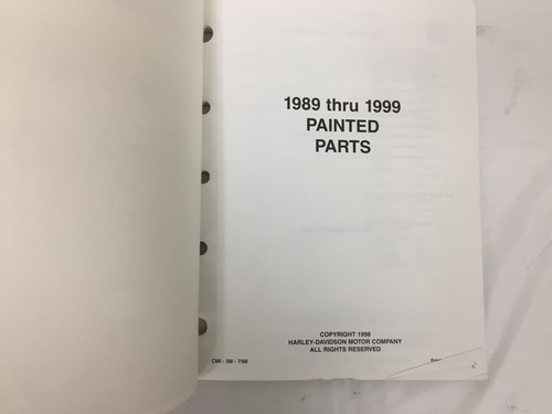 Harley Davidson 1989-1999 Painted Paint Parts Code Catalog Manual 99489-99 (#226 - Picture 7 of 9