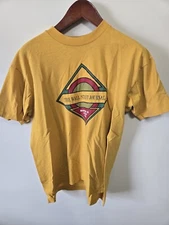 Vintage Wall Street Journal T-Shirt Mens XLarge Gold 80's 90's NYC Single Stitch