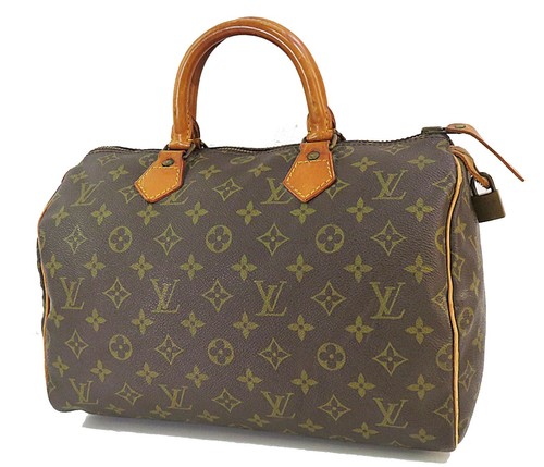Authentic LOUIS VUITTON Speedy 30 Monogram Boston Handbag Purse #58652