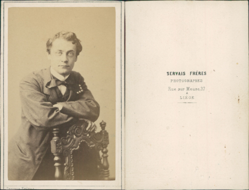 Servais, Liège, Portrait de jeune homme Vintage CDV albumen carte de visite - Foto 1 di 1