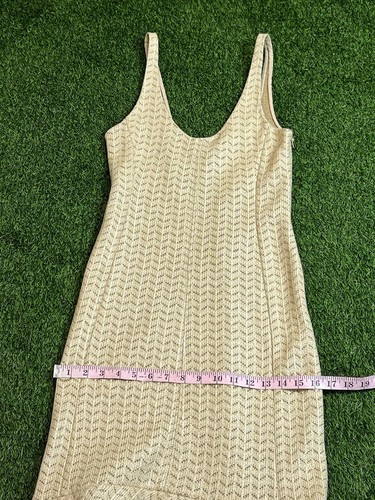 3.1 Phillip Lim Dress Women 6 Crochet Knit Fringe Straw Tan Natural Lyst Coastal - Picture 17 of 21