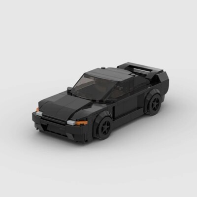 Brick Works Black Nissan R32 GTR Skyline MOC LEGO Building Bricks Racing  Car