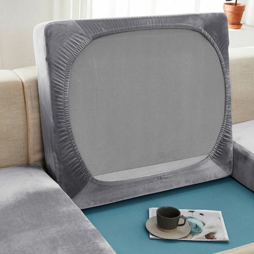 1/2/3/4 Seater Crushed Velvet Sofa Seat Cushion Covers Couch Protector Slipcover - Picture 13 of 22