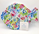 SIGRID OLSEN Fish Life Coastal Melamine Plates Blue Pink Green NEW (Set of 4)