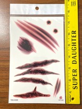 Bloody Scars Halloween Body Tattoo Arm Leg Body Temporary Tattoos