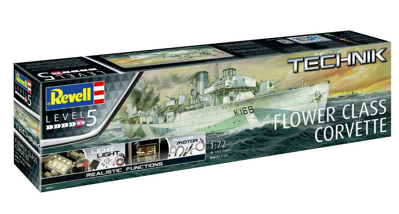 Revell 00451 Flor Class Corvette Technik Escultura Modelo de Construcción 1 3 5 Revell 00451 Flor Class Corvette Technik Escultura Modelo de Construcción 1 3 5