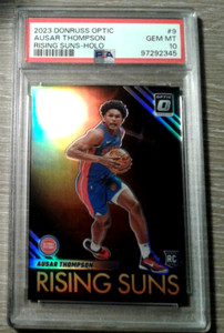 Ausar Thompson 2023 Donruss Optic - Rising Suns Holo PSA Mint 10 🏀🔥