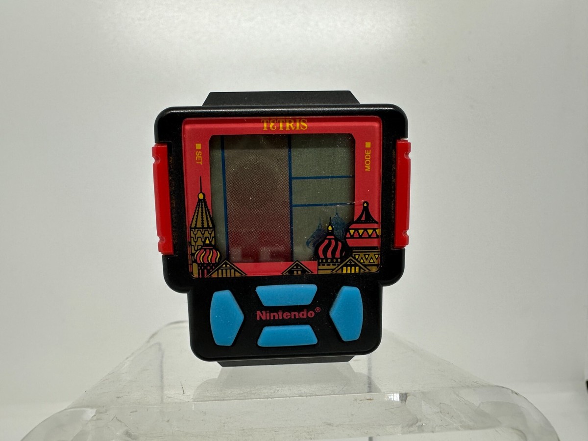 Vintage 1990 Nintendo Tetris LCD Watch Game Clean And Works