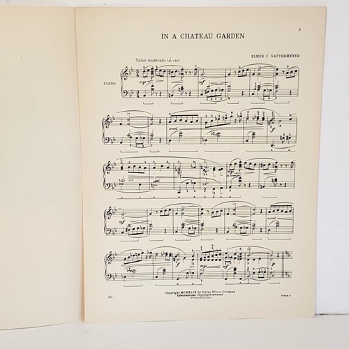 Vintage 1949 In A Chateau Garden Piano Sheet Music by Elmer C Gattermeyer - Picture 6 of 12