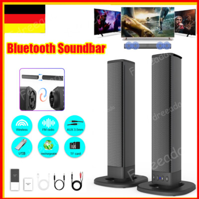 Bluetooth Soundbar 3D-Stereo TV Sound System Home Theater Subwoofer Lautsprecher