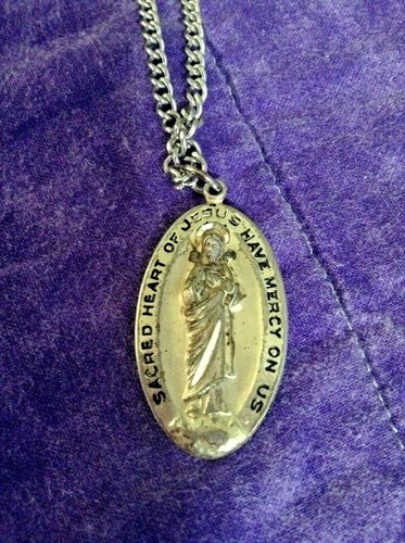STERLING SILVER ROSARY RELIGIOUS NECKLACES OUR LADY OF MT CARMEL 2 PCS. Antique - Picture 3 of 9