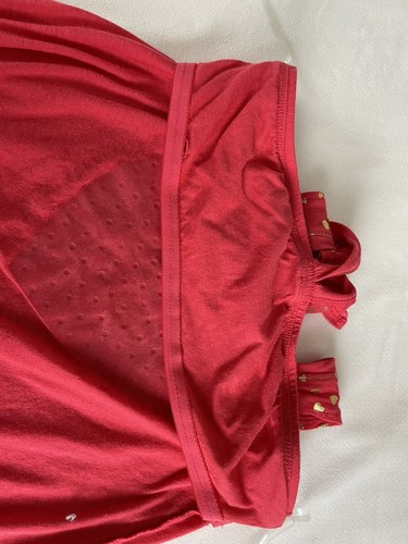 Girls Justice Size 14 Dark Pink w/Gold Heart Tank Top Built Bra - Picture 5 of 8