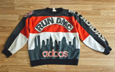 Vintage Rare Original Adidas 1986 Run DMC Sweatshirt 80s Rap Hip