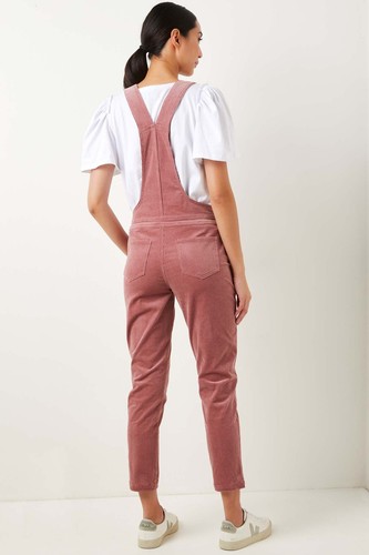 Wyse Scarlett Scallop Dungarees Pink Corduroy Cord Size 3 UK 12 - Picture 2 of 7