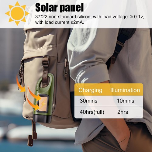 4Pcs Hand Crank Solar Powered LED Flashlight Emergency Rechargeable Torch - Picture 11 of 12