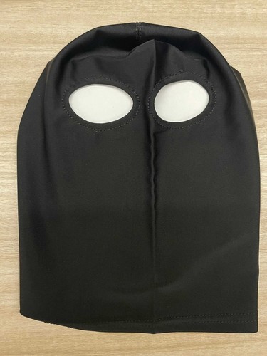 Black Spandex Full Hood Face Head Cover Role Play for Unisex Mask Slave Costume - Picture 3 of 43