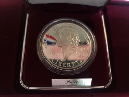 2002 US Military Smithsonian 150th Thomas Jefferaon Proof Silver Dollar Coin COA - Picture 8 of 11