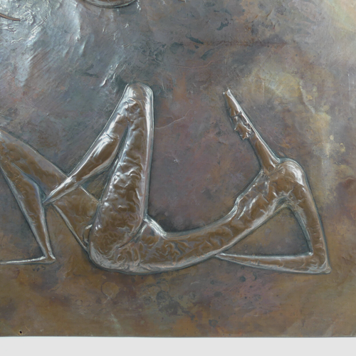 Imagen de cobre desnudos escultor Hermann Breucker (1911-1974) 57 x 45 cm - Imagen 2 de 6