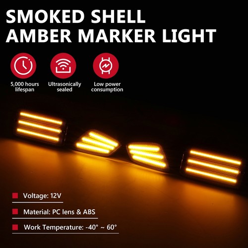 7"inch Round LED Headlights & Led Side Marker Light For Jeep Wrangler TJ 1997-06 - Bild 3 von 12