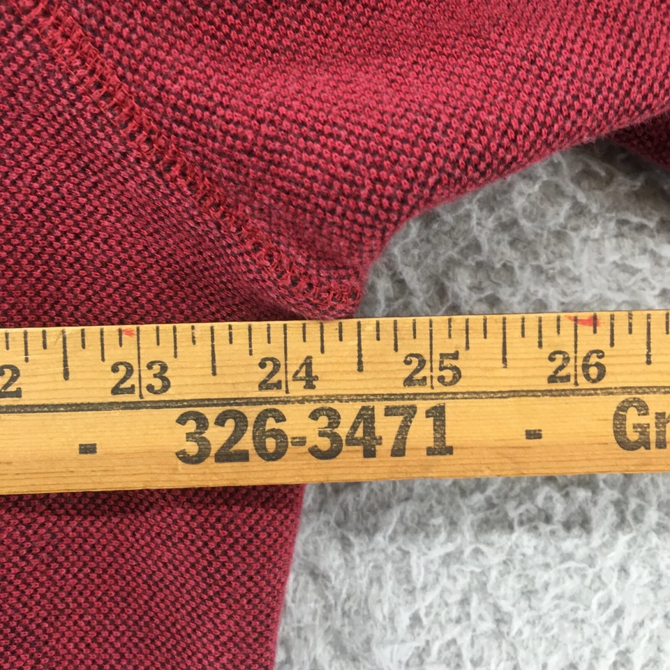 Suéter Pullover Roundtree & Yorke Para Hombres XL Rojo Mezcla de Algodón Manga Larga Tejido Foto 4 de 4