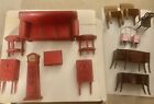 Strombecker Royal Renwal Vtg 14 pcs Dollhouse Furniture Wood Plastic Metal Read