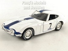 5.25 inch 1967 Toyota 2000GT 1/32 Scale Diecast Model - Jada - White - Blue