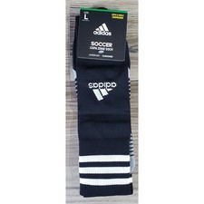 adidas Unisex Copa Zone IV Cushion Soccer Socks Size L Large Black/White NEW