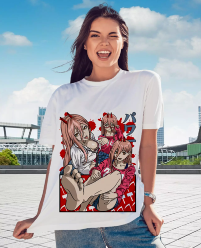 Chainsaw Man T-Shirt Devil Anime Japanese Manga Chainsaw Man Denji Power Shirt - Picture 5 of 8