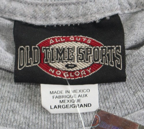 New DETROIT RED WINGS Old Time Hockey L/S T-Shirt Men's LARGE L Gray NHL - Picture 2 of 7