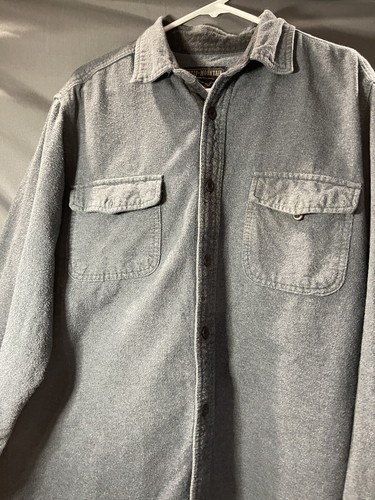 Grizzly Mountain Long Sleeve Large Button up Gray, 100% Cotton - Picture 3 of 8