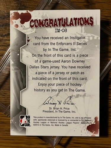 2013/2014 - In The Game - Enforcers II - Instigator Cards - Picture 23 of 57