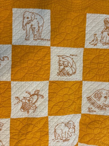 Familienalbum Quilt bestickt Tage Monat Windmühle niederländische skandinavische Tiere - Bild 12 von 24