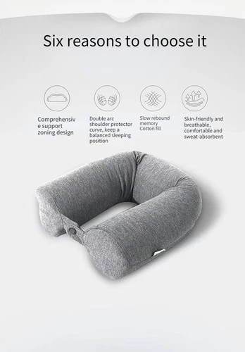 Cervical Neck Roll Memory Foam Pillow, Bolster Pillow, Round Neck Sleep Support - Picture 13 of 13