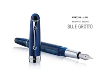 Penlux Masterpiece Delgado Fountain Pen in Blue Grotto - Medium Point - NEW