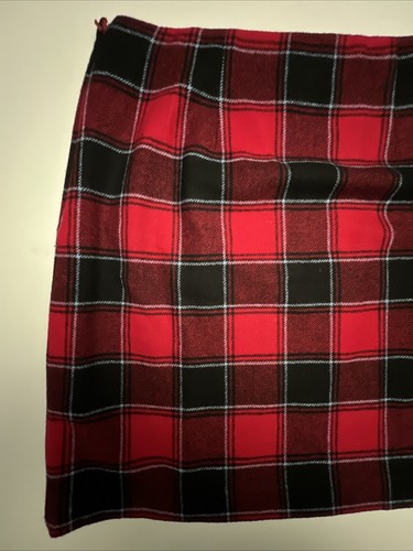 Talbots Wool Blend Tartan Plaid Skirt Women’s Size 8 Red Front Slit Lined - Picture 13 of 15